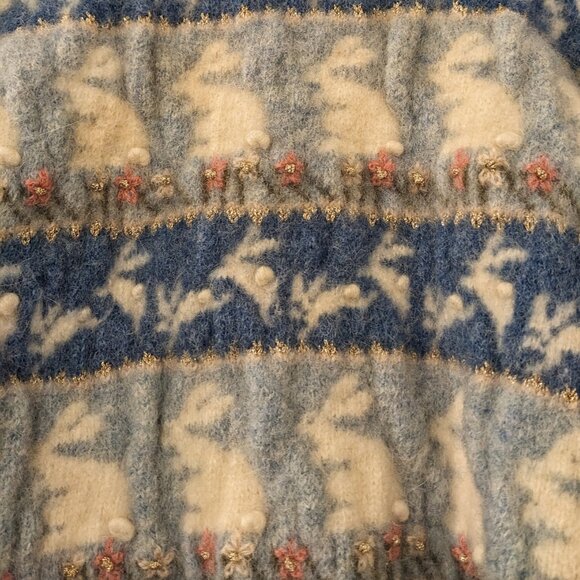Vintage 1988 Moussie for Susan Bristol Girls Shetland Wool & Angora Sweater - Picture 4 of 11